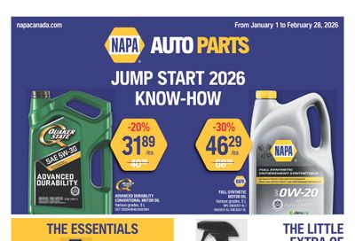 NAPA Auto Parts Flyer January 1 to February 28