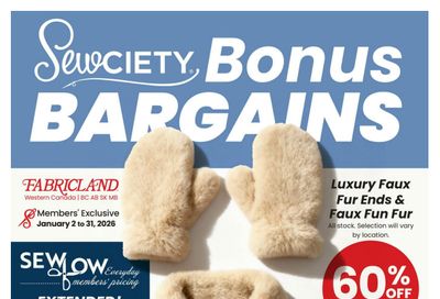 Fabricland (West) Flyer January 2 to 31
