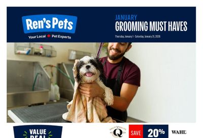 Ren's Pets Grooming Must-Haves Flyer January 1 to 31