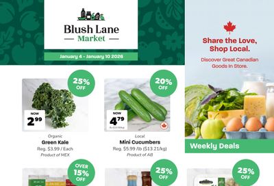 Blush Lane Organic Market Flyer January 4 to 10