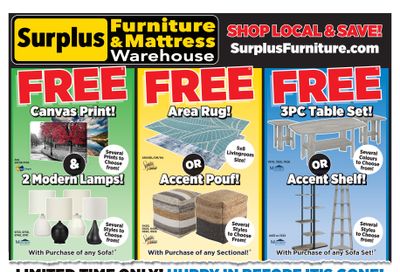 Surplus Furniture & Mattress Warehouse (Medicine Hat, Lethbridge) Flyer January 5 to 25