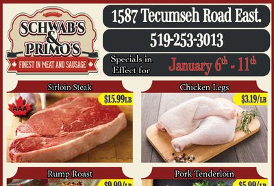 Schwab's & Primo's Flyer January 6 to 11