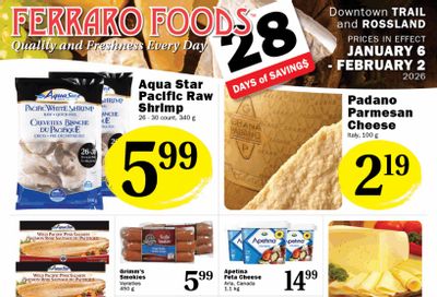 Ferraro Foods Monthly Flyer January 6 to February 2