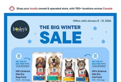 Bosley's by PetValu Flyer January 8 to 21