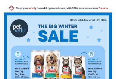 Pet Valu Flyer January 8 to 21