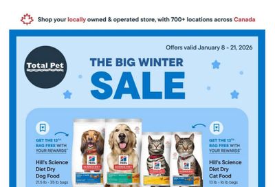 Total Pet Flyer January 8 to 21