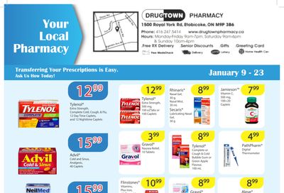 Drug Town Pharmacy Flyer January 9 to 23
