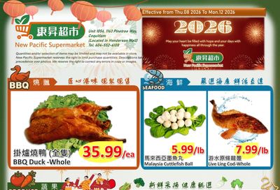 New Pacific Supermarket Flyer January 8 to 12