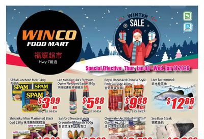 WinCo Food Mart (HWY 7) Flyer January 8 to 14
