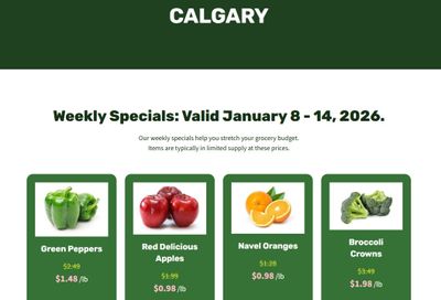 H&W Produce Flyer January 8 to 14
