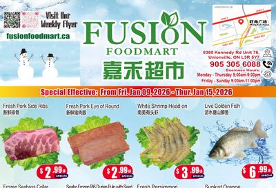 Fusion Supermarket (Unionville)  Flyer January 9 to 15