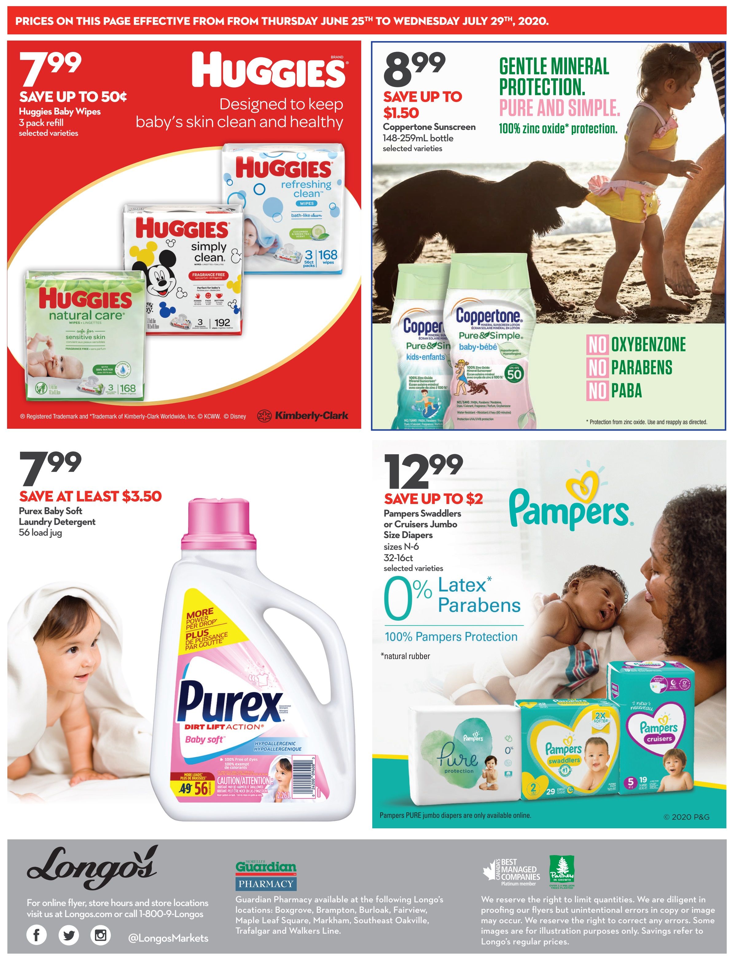 Longo's Baby Days Flyer June 25 to July 29