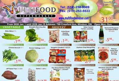 MultiFood Supermarket Flyer January 9 to 15
