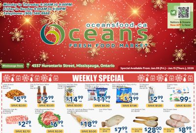 Oceans Fresh Food Market (Mississauga) Flyer January 9 to 15