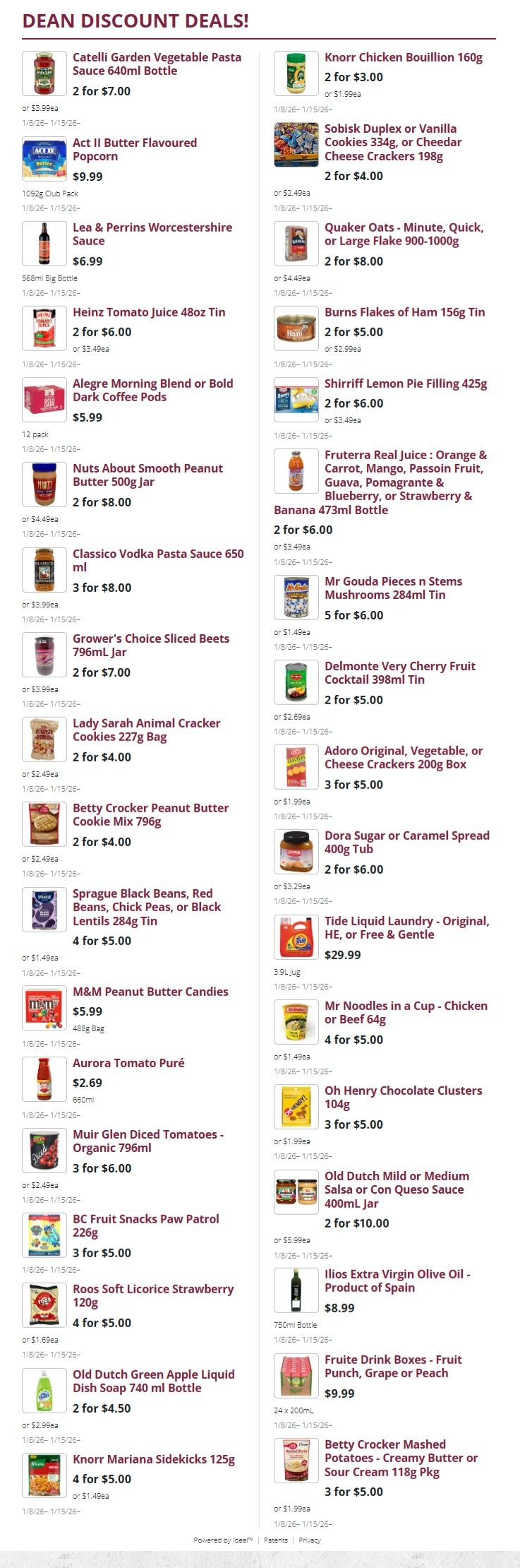 Mike Dean Local Grocer Flyer January 8 to 15