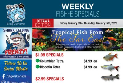 Big Al's (Ottawa) Weekly Specials January 9 to 15