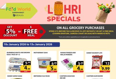 Food World Supermarket Flyer January 10 to 15
