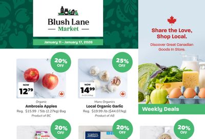 Blush Lane Organic Market Flyer January 11 to 17