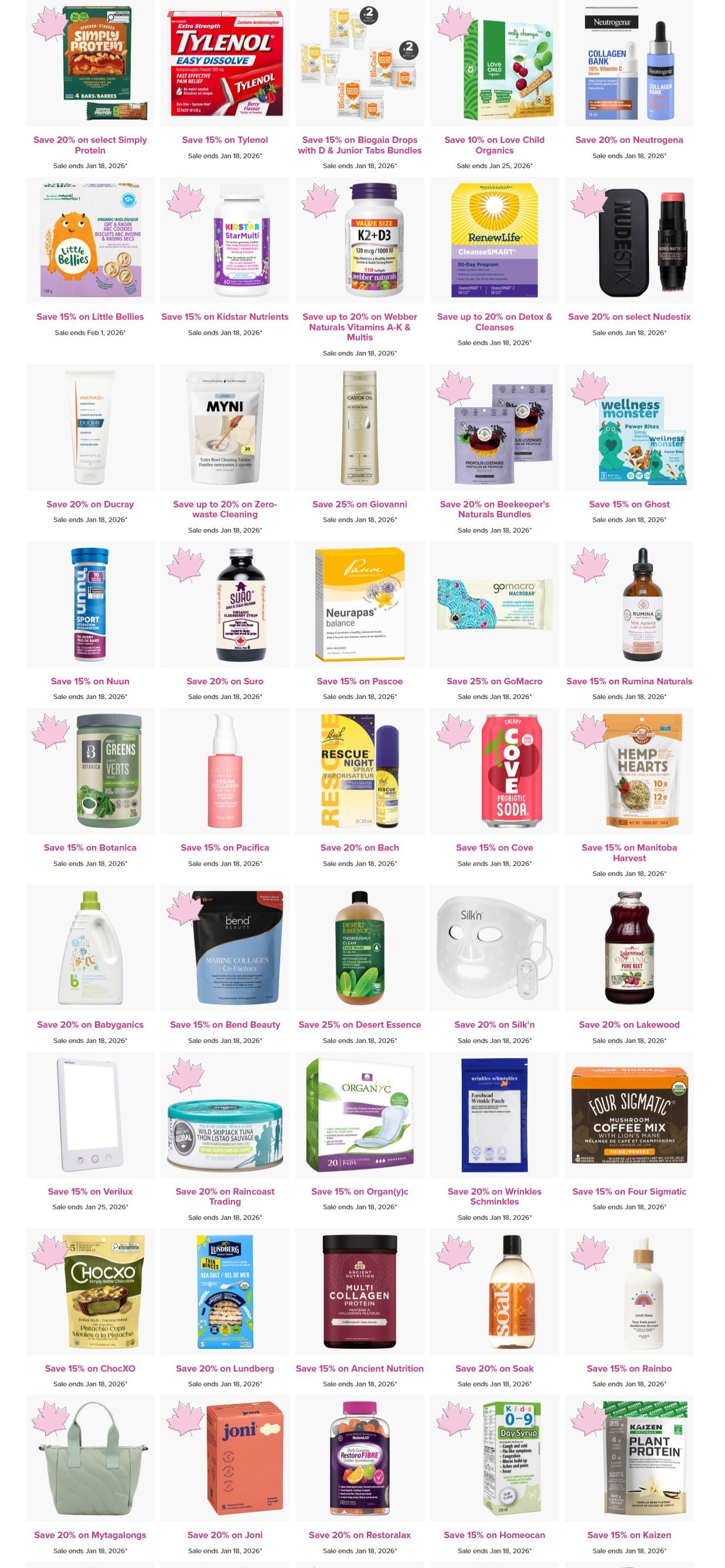 Well.ca Weekly Sales January 12 to 18