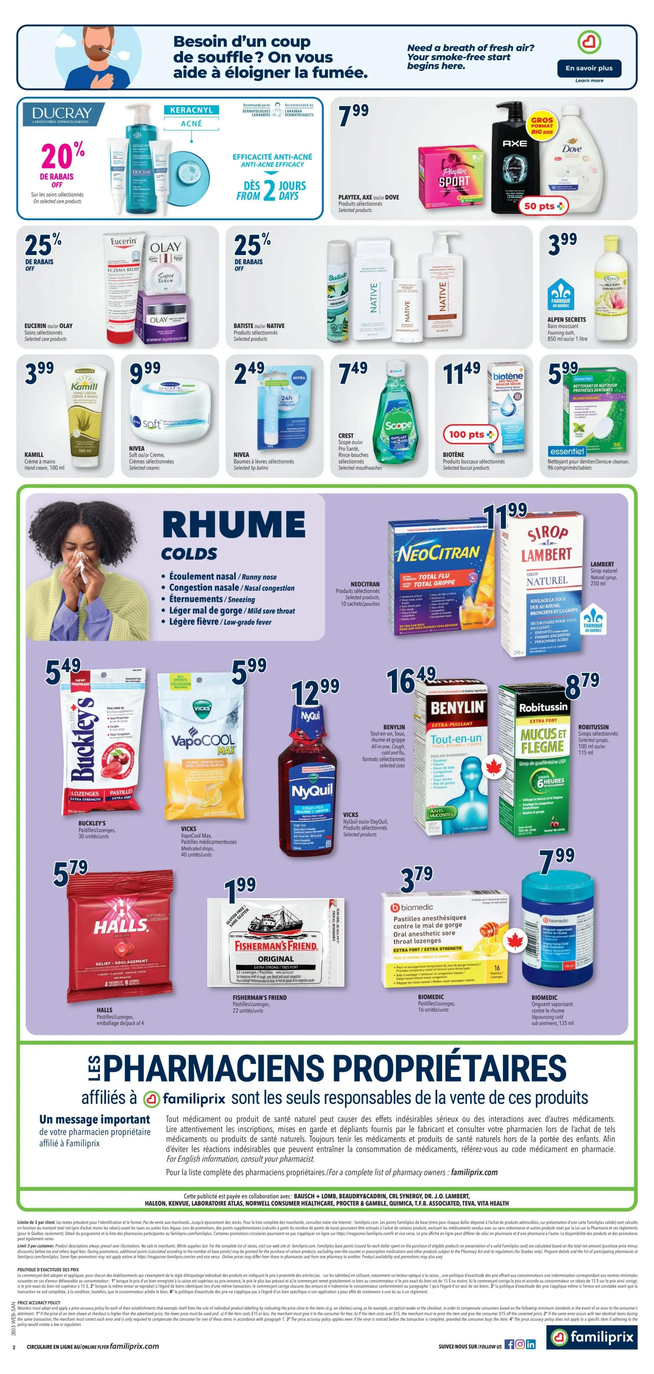 Familiprix Sante Flyer January 15 to 21