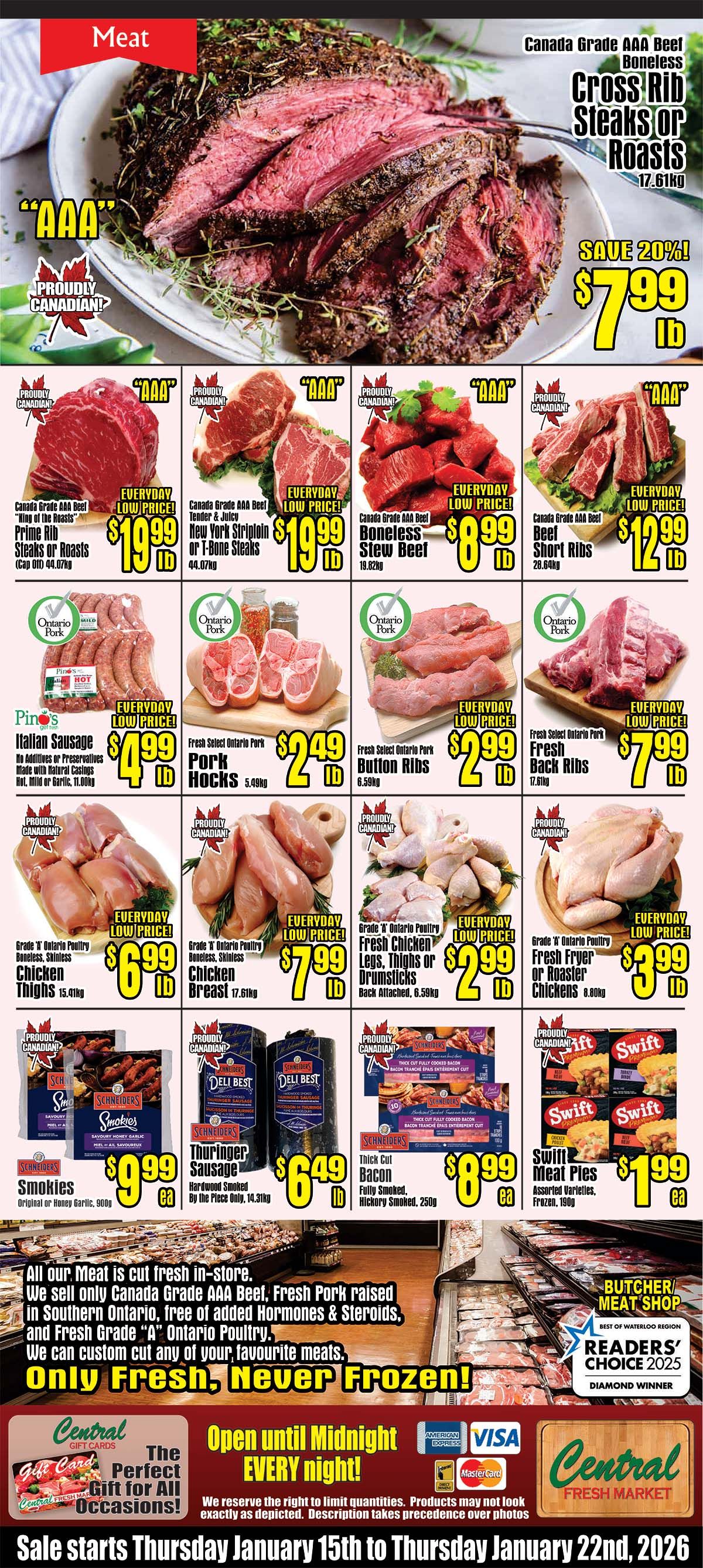 Central Fresh Market Flyer January 15 to 22