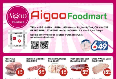 Aigoo Foodmart Flyer January 16 to 22