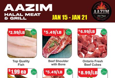 Aazim Halal Meat & Grill Flyer January 15 to 21