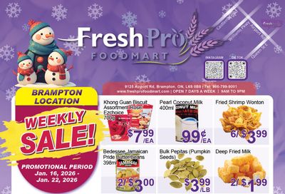 FreshPro Foodmart (Brampton) Flyer January 16 to 22