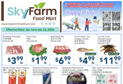 SkyFarm Food Mart Flyer January 16 to 22