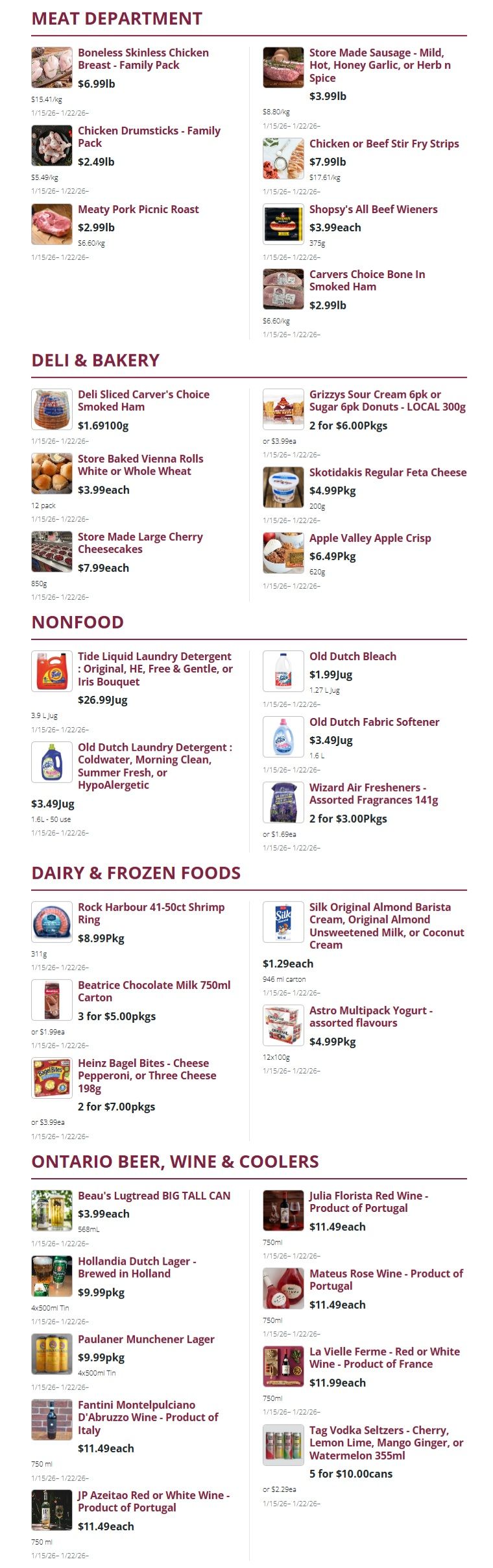 Mike Dean Local Grocer Flyer January 15 to 22