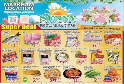 Sunny Foodmart (Markham) Flyer January 16 to 22