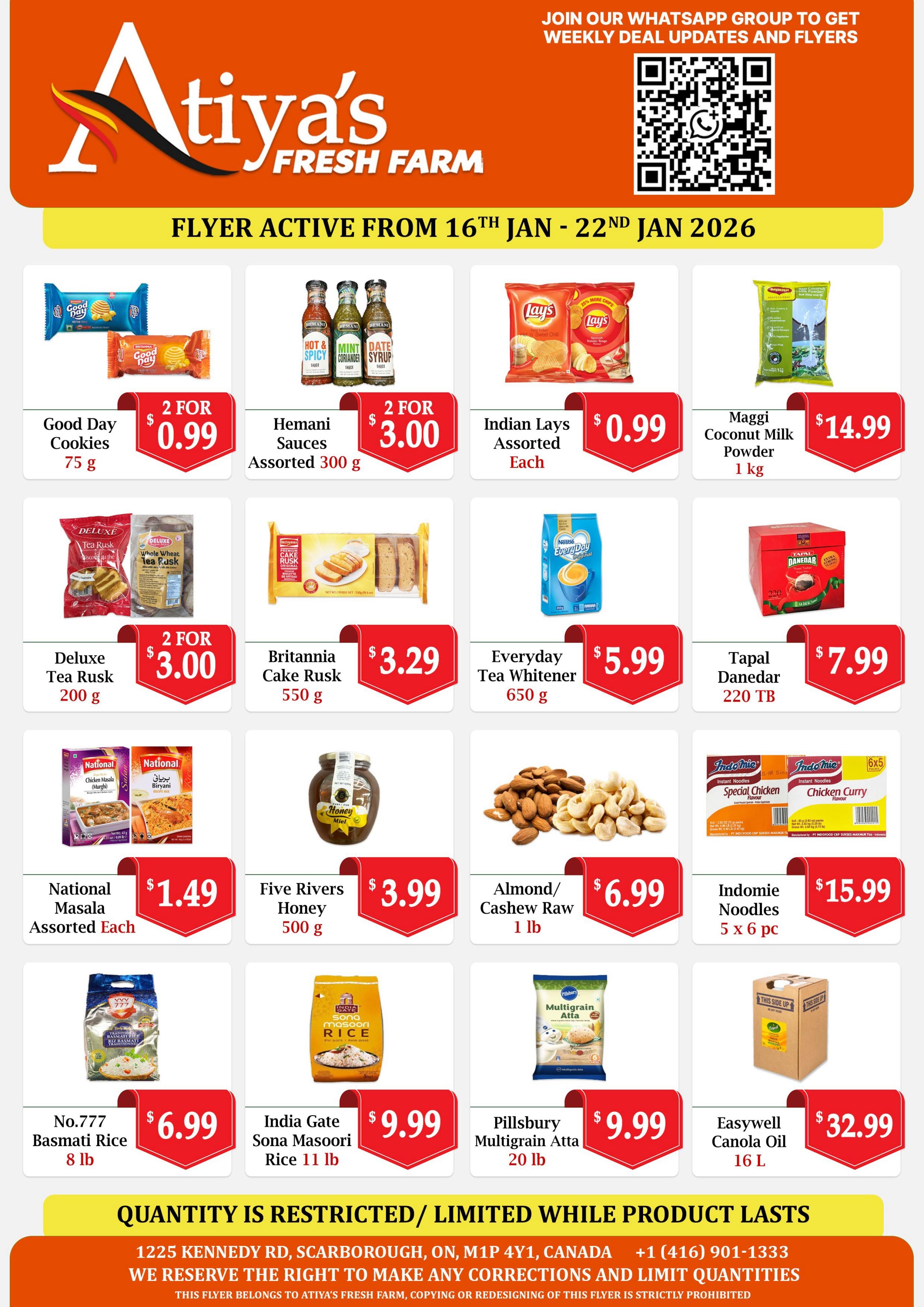Atiya's Fresh Farm Flyer January 16 to 22