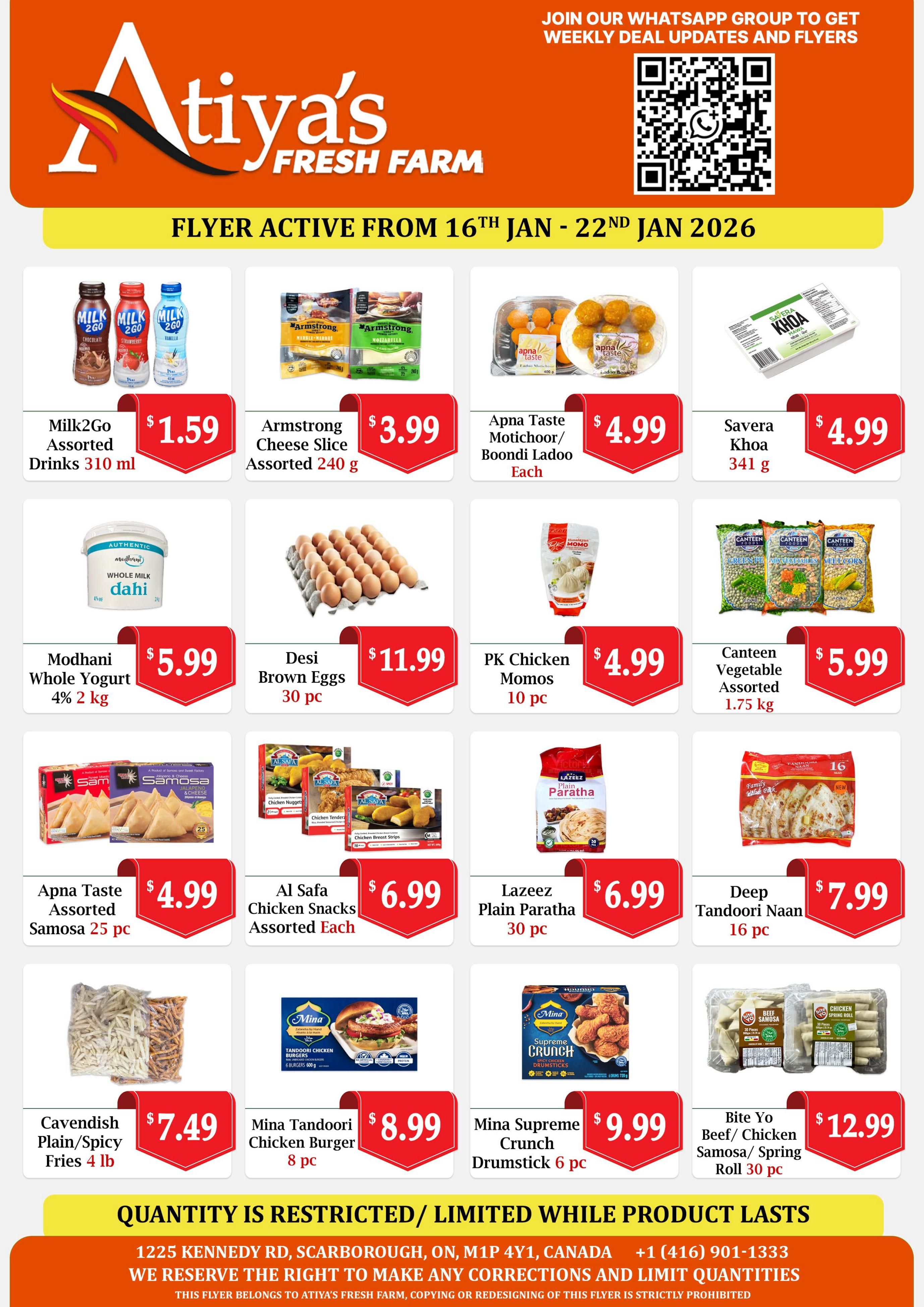 Atiya's Fresh Farm Flyer January 16 to 22