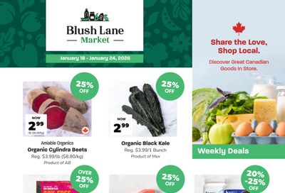 Blush Lane Organic Market Flyer January 18 to 24