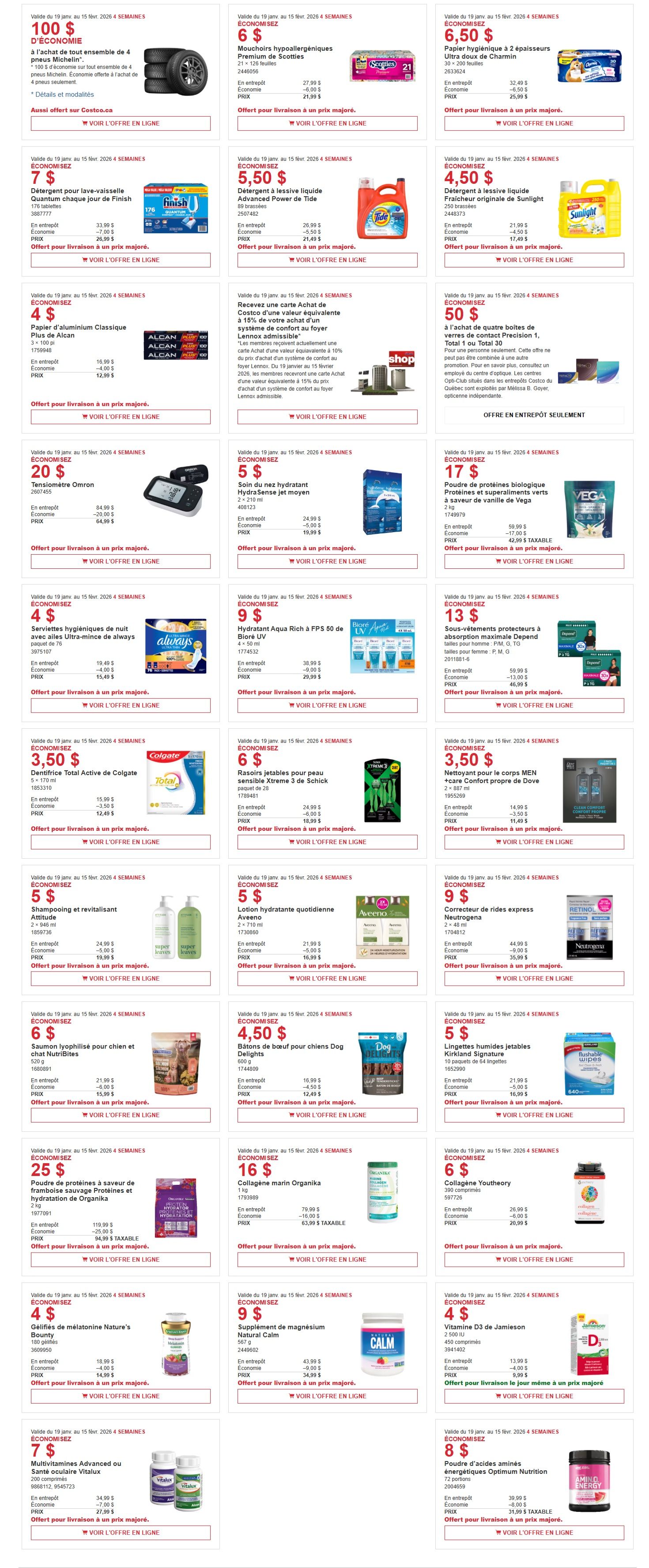 Costco (QC) Warehouse Offers January 19 to February 15