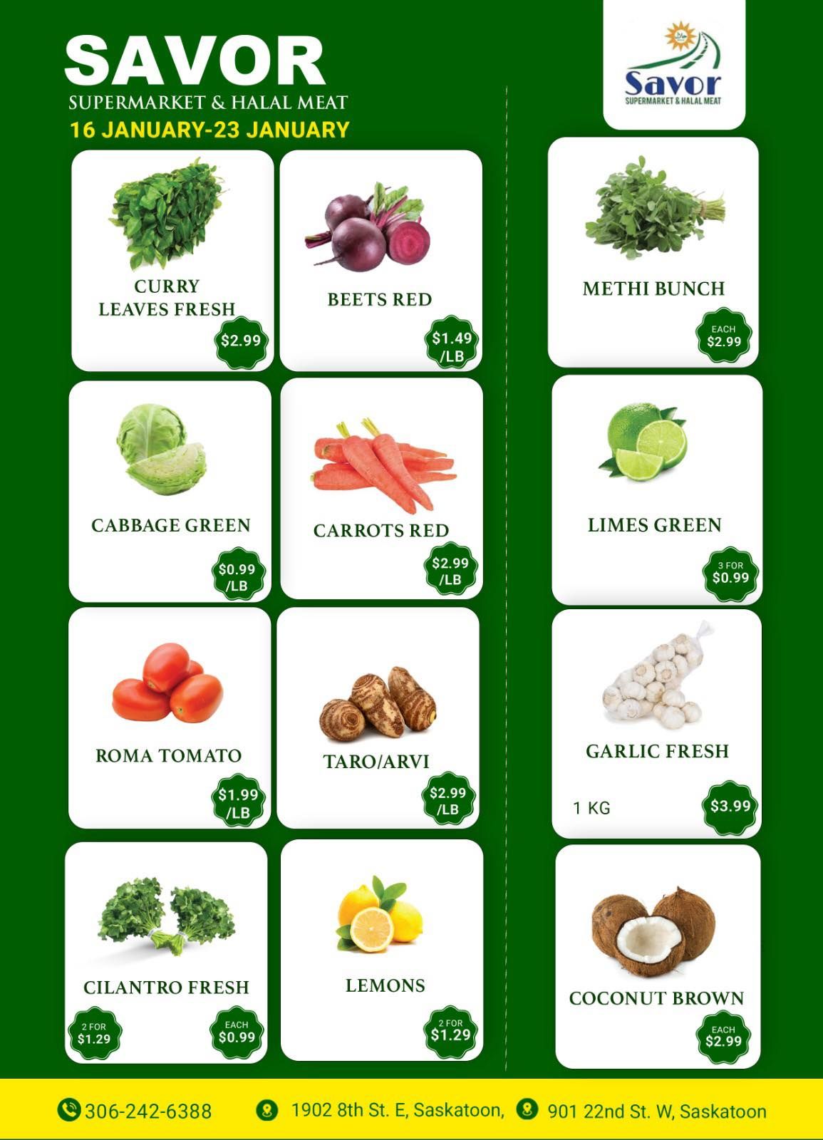 Savor Supermarket Flyer January 16 to 23