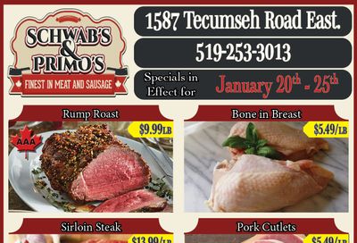 Schwab's & Primo's Flyer January 20 to 25