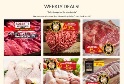 Robert's Fresh and Boxed Meats Flyer January 19 to 26
