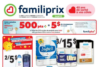 Familiprix Sante Flyer January 22 to 28
