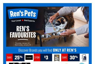 Ren's Pets Flyer January 22 to 28