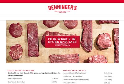 Denninger's Weekly Specials January 21 to 27