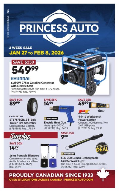 Princess Auto Flyer January 27 to February 8