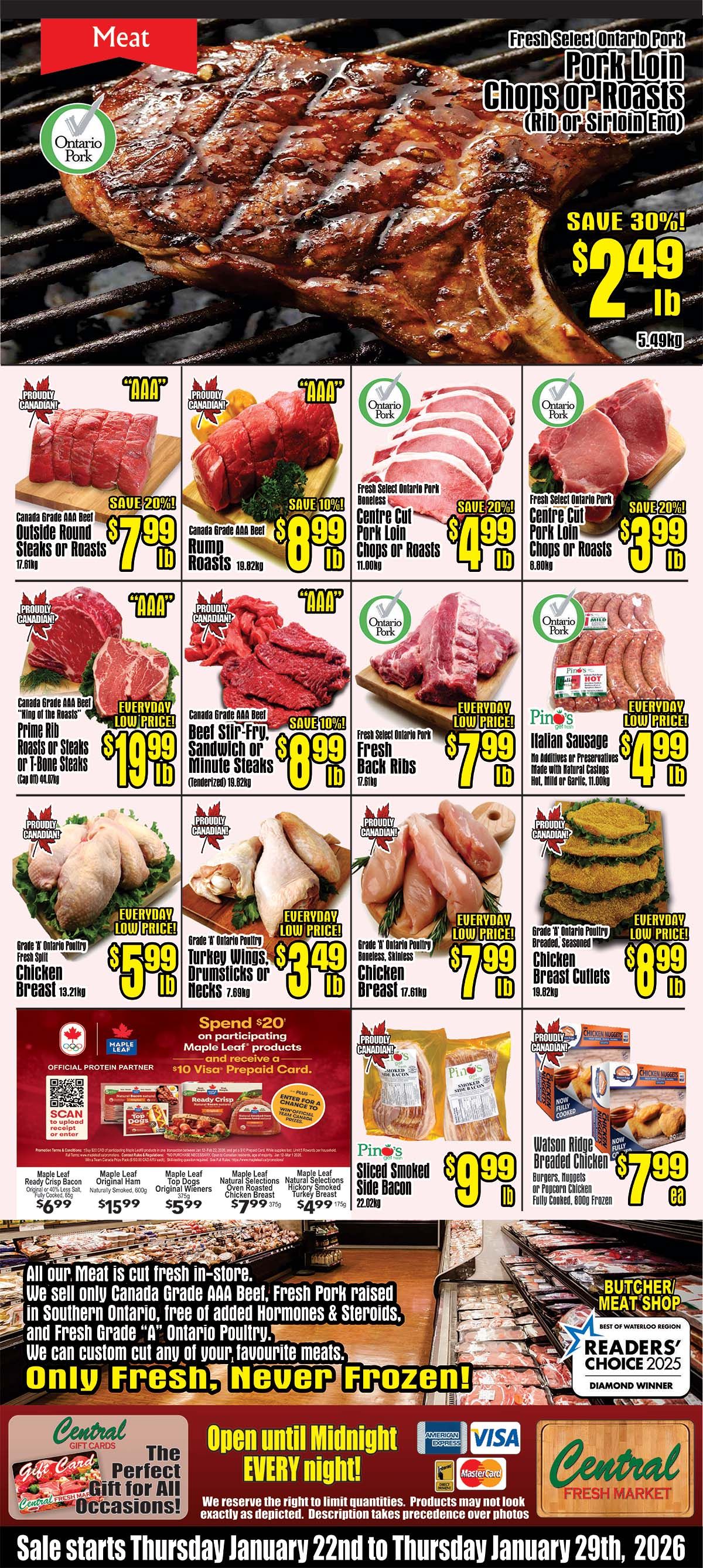 Central Fresh Market Flyer January 22 to 29