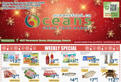 Oceans Fresh Food Market (Mississauga) Flyer January 23 to 29