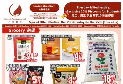 United Supermarket (London) Flyer January 23 to 29