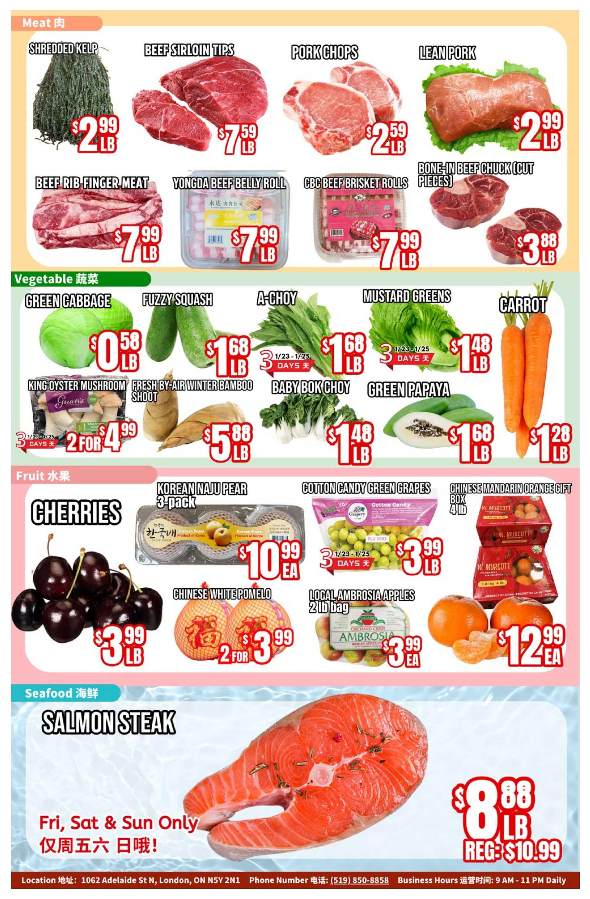 United Supermarket (London) Flyer January 23 to 29