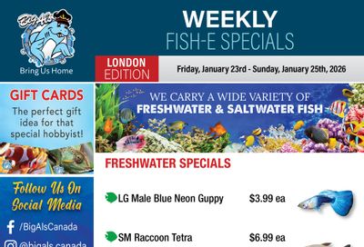 Big Al's (London) Weekend Specials January 23 to 25