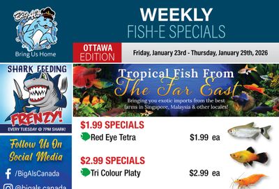 Big Al's (Ottawa) Weekly Specials January 23 to 29