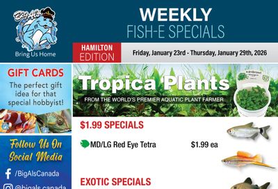 Big Al's (Hamilton) Weekly Specials January 23 to 29