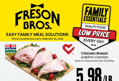 Freson Bros. Family Essentials Flyer January 30 to February 26